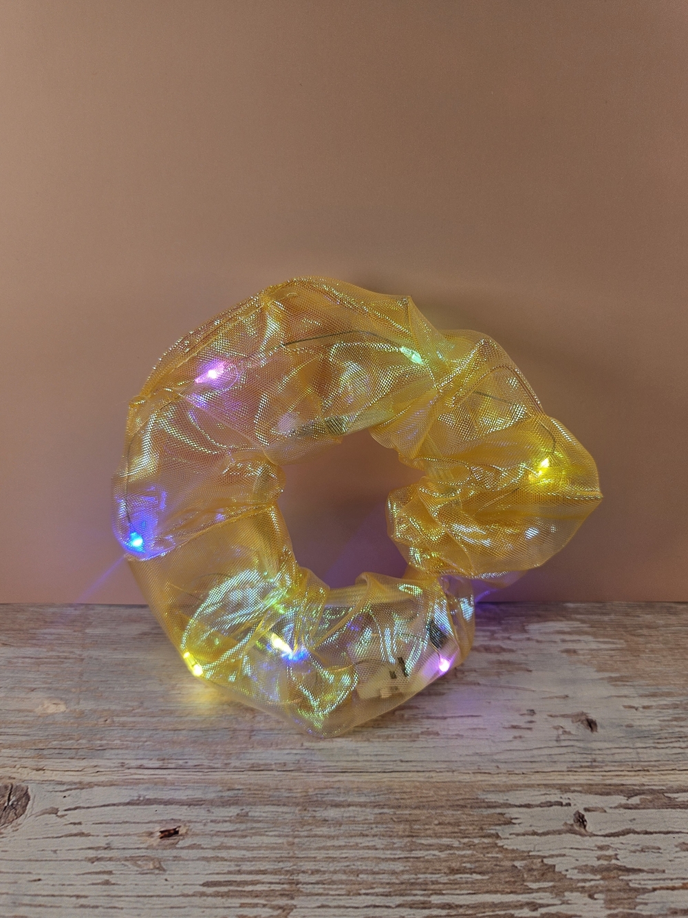 Gold Iridescent LED Scrunchie- Buy This To Bundle And Save! 😃